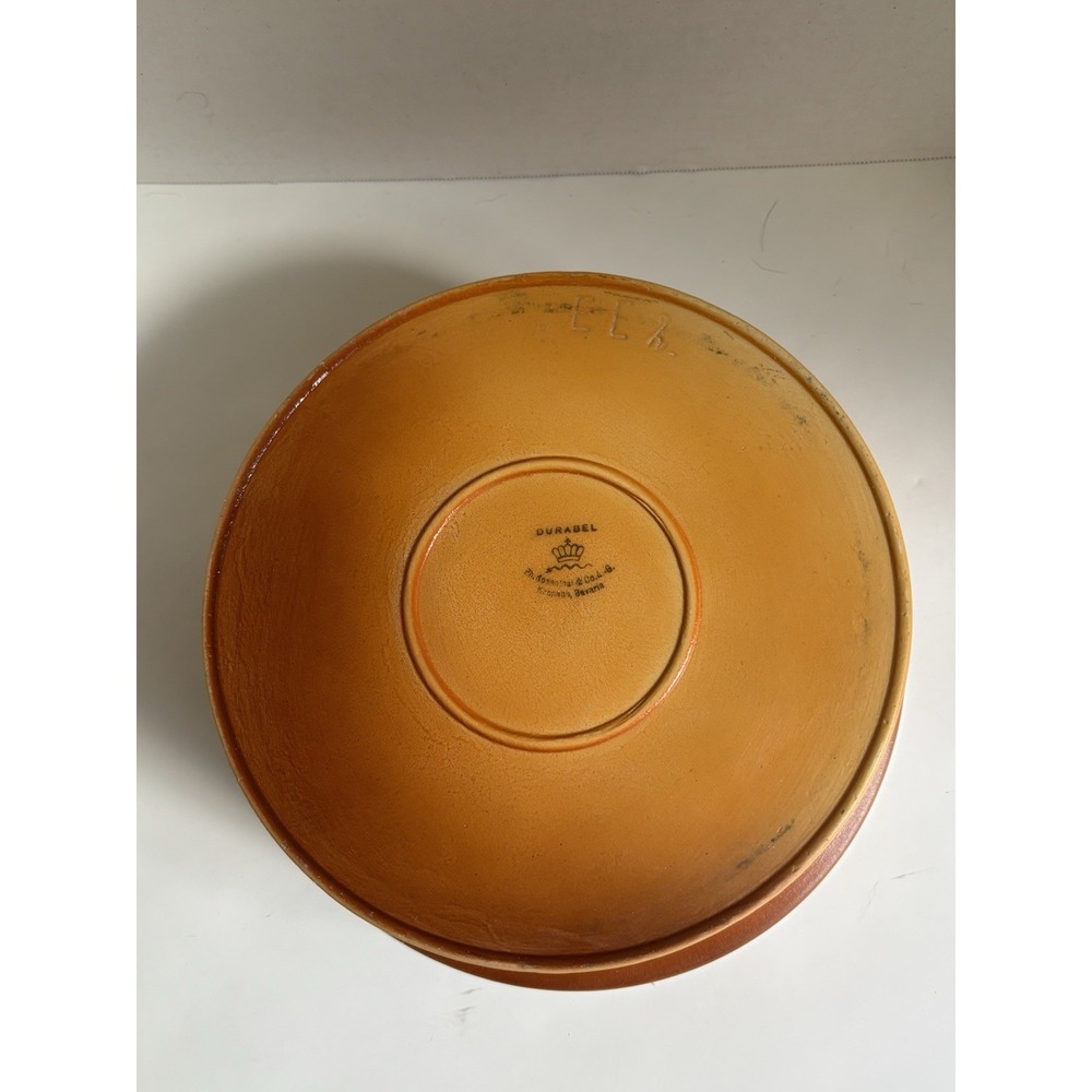 Rosenthal Philip Durabel Kronach Bavaria Orange White Peach Casserole Dish 8" - Picture 3 of 11